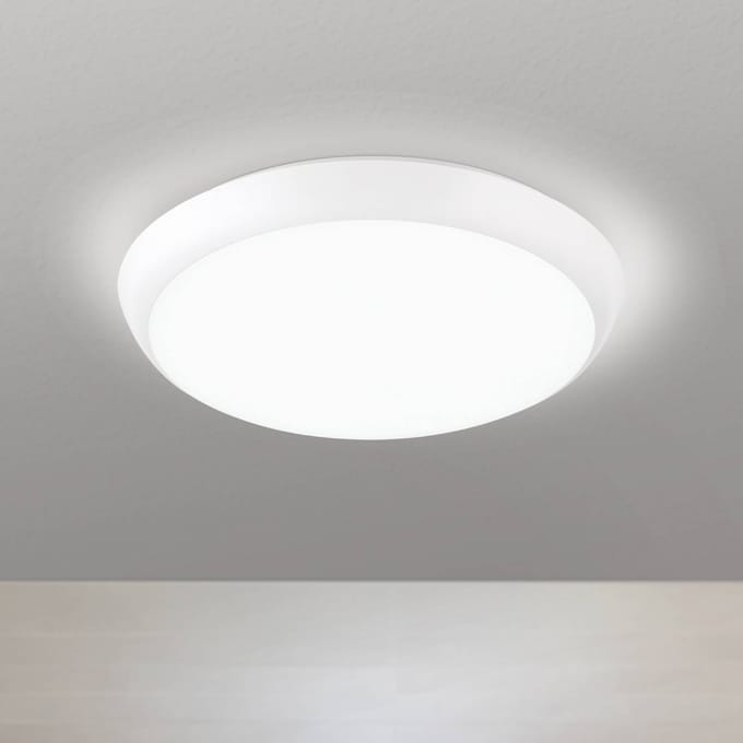 ORION Maggy LED plafondlamp, Ø 25 cm, wit, CCT, IP65, decoratieve ringen