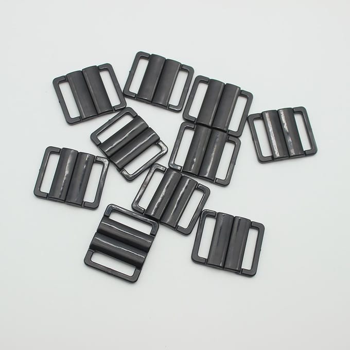 10 sets BH Clip Badmode Clickers Bikini Voorsluiting Gesp Clips 31 x 26mm zwart