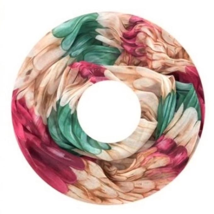 Dunne Colsjaal - Print - (33681#) - Rood