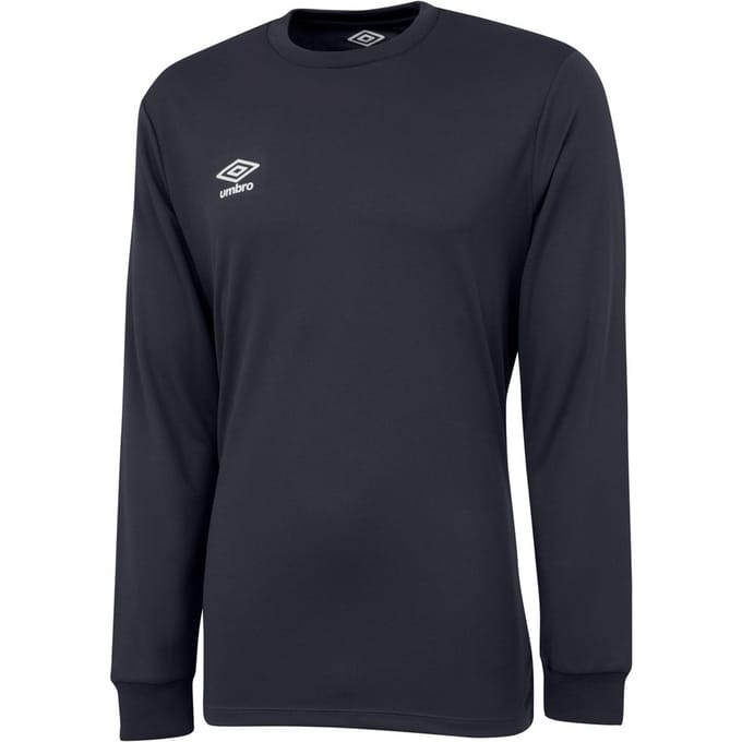 Umbro Heren Club Jersey met lange mouwen (Koolstof/Wit)
