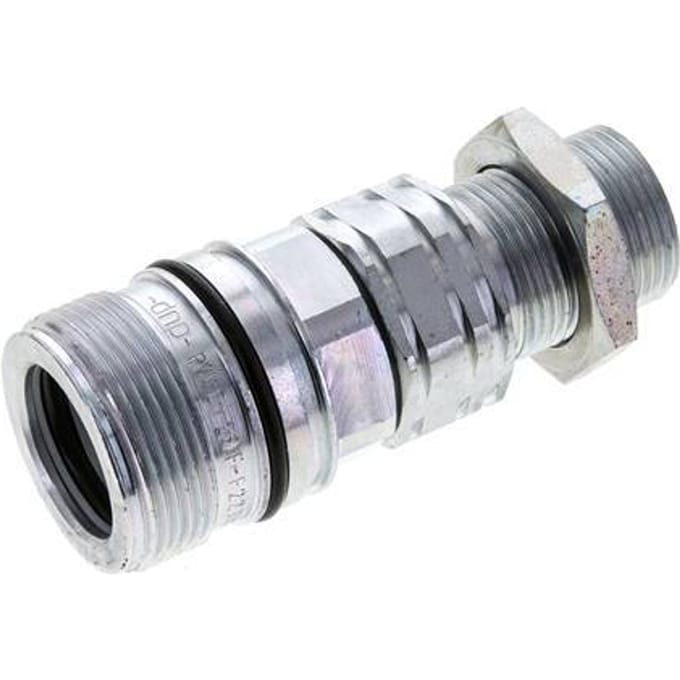Stalen DN 20 Hydraulische Koppeling Snelkoppeling 22 mm L Knelring Schotkoppeling ISO 14541/8434-1 D M42 x 2