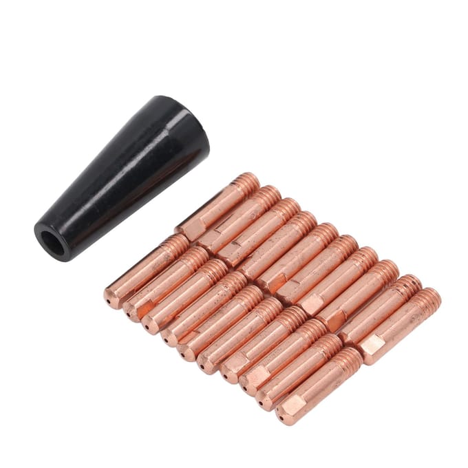 20 PCS Buses de Pistolet de Soudure Buses Conductrices en Cuivre Buses Sans Gaz à Auto-Protection de Rechange