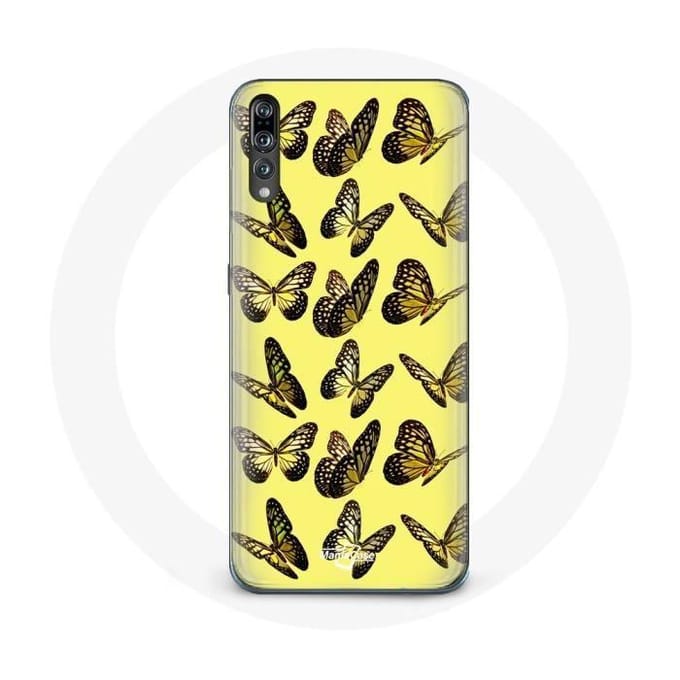 Coque - Huawei - P20 - Souple - Jaune - Papillons jaune