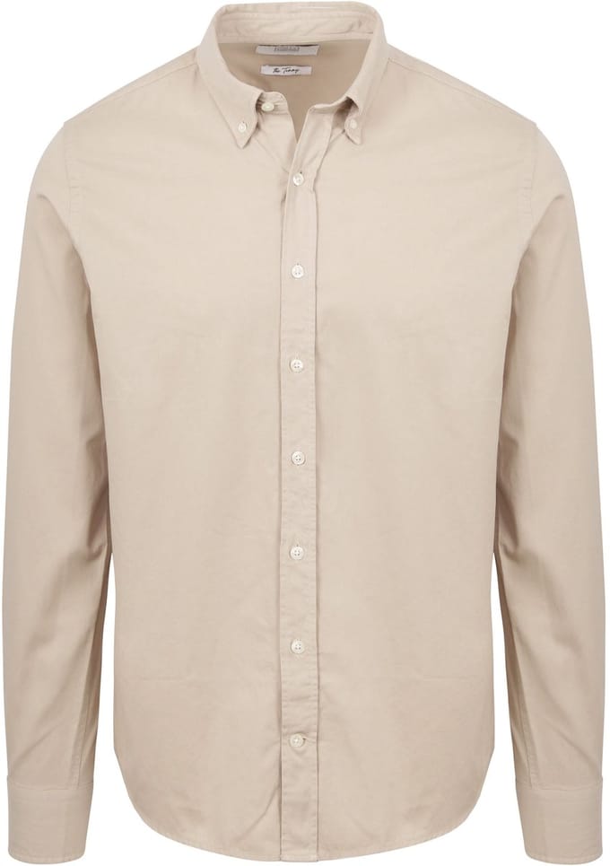 King Essentials The Tommy Overhemd Beige - Maat S - Heren