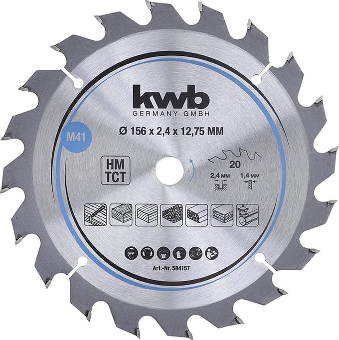 KWB Cirkelzaagblad M41 – 156×12.75mm (20 tanden)