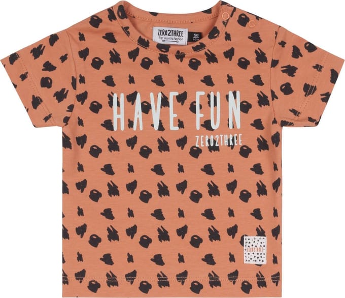 Zero2Three - T-shirt - Faded orange - Maat 56