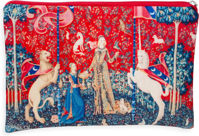 Etui W, Wandkleed Dame met de Eenhoorn