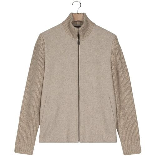 Baileys Vest Knitted Cardigan Zip Front Flanel Fabric Kitt / male