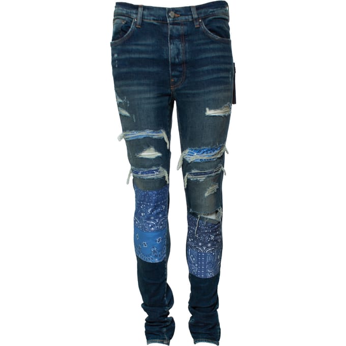 Amiri, vintage patchwork bandanna jeans