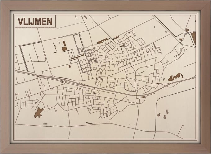 Decoratief Beeld - Houten Van Vlijmen - Hout - Bekroned - Bruin - 21 X 30 Cm