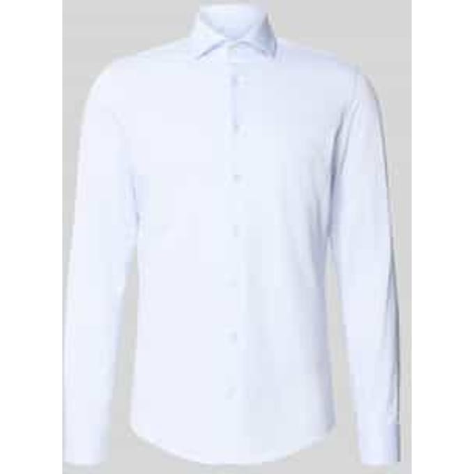 Slim fit zakelijk overhemd met structuurpatroon