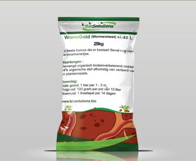 Wormenmest - 45 liter - Humus - Compost - Bodemleven - Bodemverbeteraar - Wormencompost