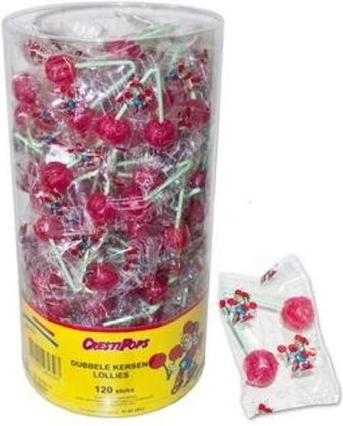 Crest Dubbele Kers Lollie - 120 stuks - Lolly - Lolly's