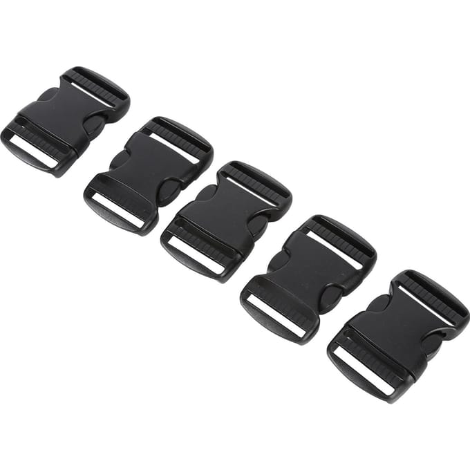 Lot de 5 boucles à dégagement rapide en plastique, double sangle réglable, remplacement pour sac à dos QYSC-201