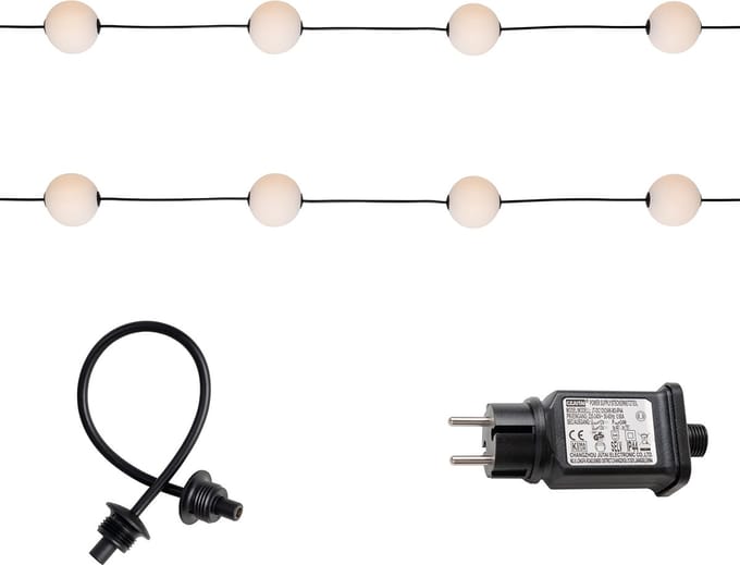 QAZQA malai - Moderne Hanglamp - 14 lichts - L 800 cm - Wit - Buitenverlichting