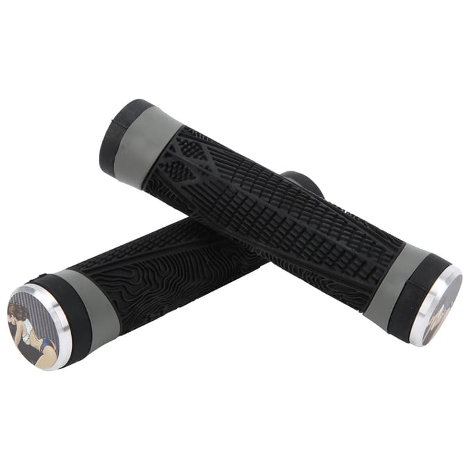 2 stuks Fiets Handvatten Antislip Siliconen Schokabsorberend Fiets Handvatten Stuur voor Fietsen black