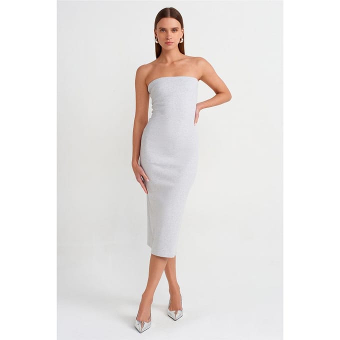 Strapless Bodycon Midi-jurk