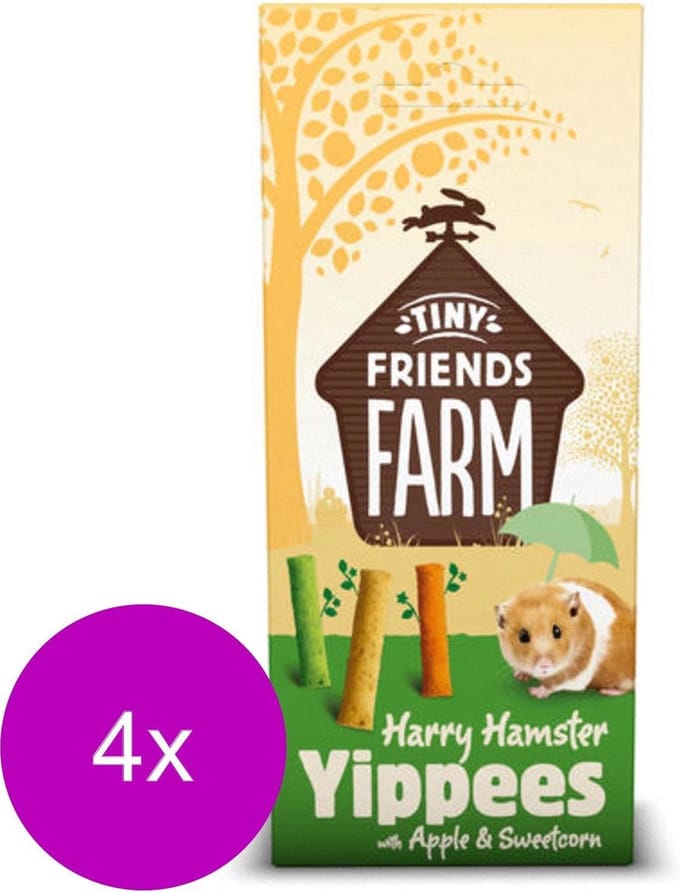 Tiny friends farm harry yippees apple en sweet corn - 4 ST à 120 GR
