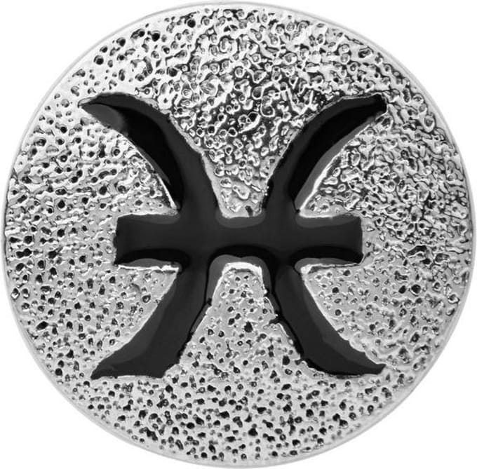 Quiges - Dames Click Button Drukknoop 18mm Horoscoop Vissen - EBCM261