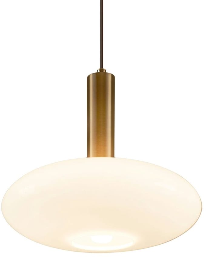Kosilum - Zinnia - Hanglamp - Wit en goud - Metaal en glas