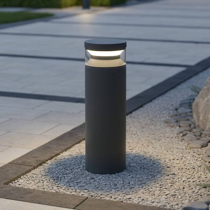 Ideal Lux LED sokkellamp Boeing, zwart, hoogte 40 cm