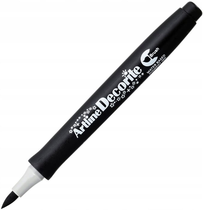 Artline Decorite Brush Marker Permanent Zwart