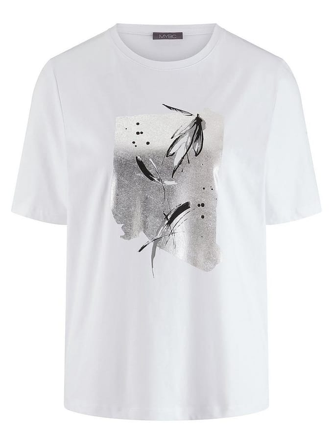 Shirt ronde hals Van MYBC wit