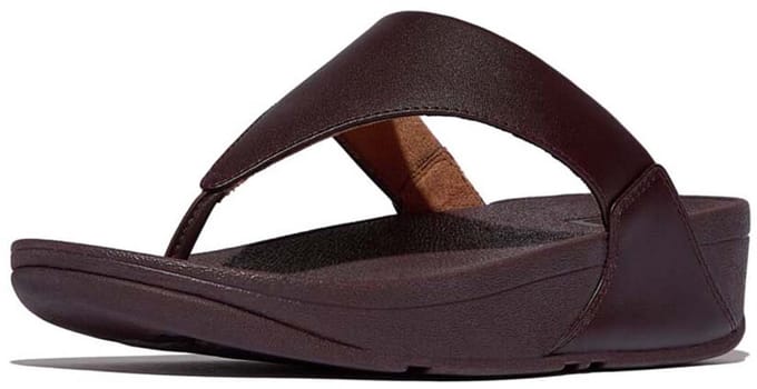 FitFlop Lulu Lederen Teenslipper - Microwobbleboard-zool technologie PAARS - Maat 37
