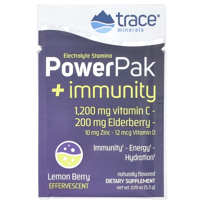 Trace, Power Pack + Immunity, Citroen Bes, 30 pakjes, 5,3 g (0,19 oz) elk