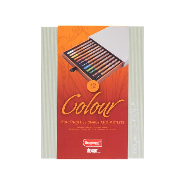 Kleurpotlood - Bruynzeel - Design Colour - Doos van 12 - Zwart - Voor kinderen en gemengd