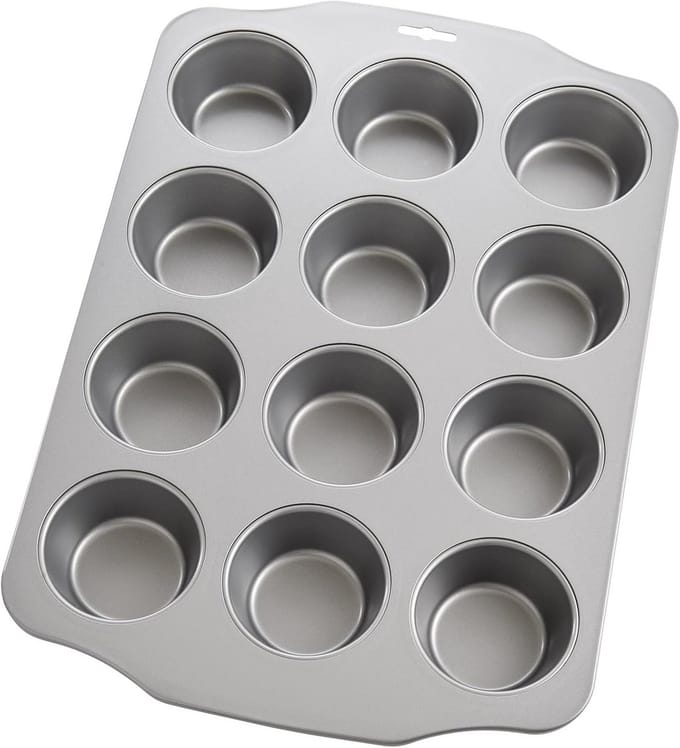 Mini Muffinvorm 12 Cup - Koolstofstaal met Snelsluiting en Anti-aanbaklaag