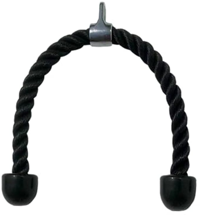 Verstelbare Triceps Touw voor Krachttraining | Nylon Sporttouw met Antislip Handvatten