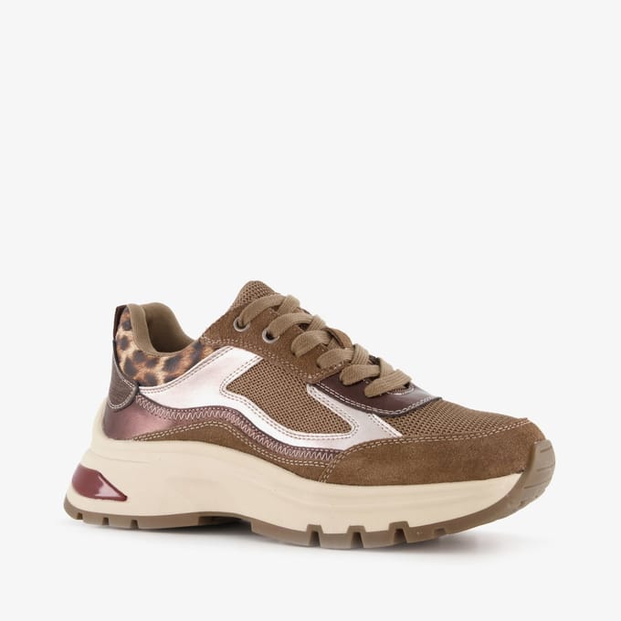 Harper dames sneaker bruin - Maat 40 - Uitneembare zool