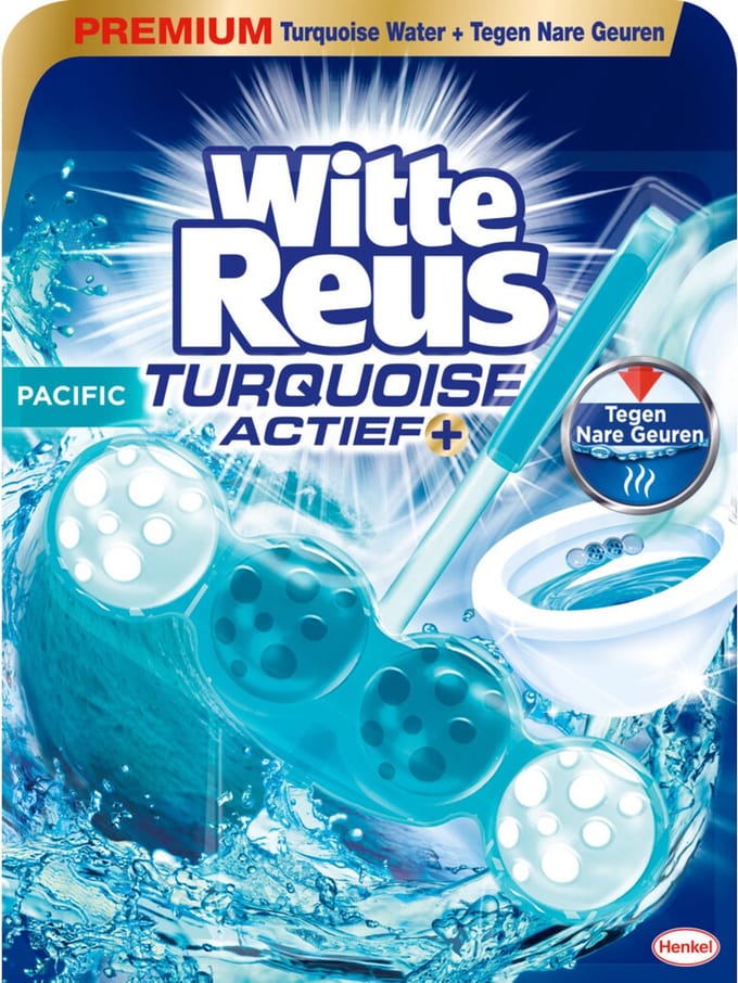 Witte Reus Toiletblok Turquoise Actief