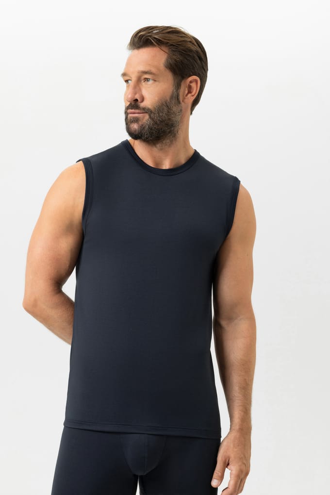 Muscle shirt Serie Iconic Modal Marineblauw