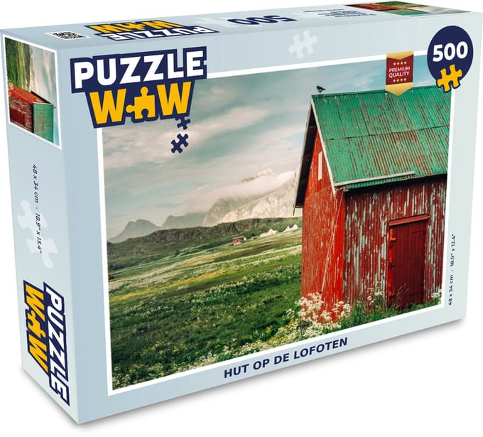 Puzzel Hut op de Lofoten - Legpuzzel - Puzzel 500 stukjes