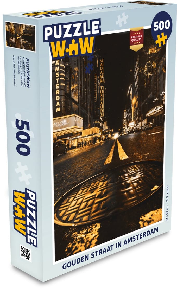 Puzzel Goud - Straten - Amsterdam - Legpuzzel - Puzzel 500 stukjes