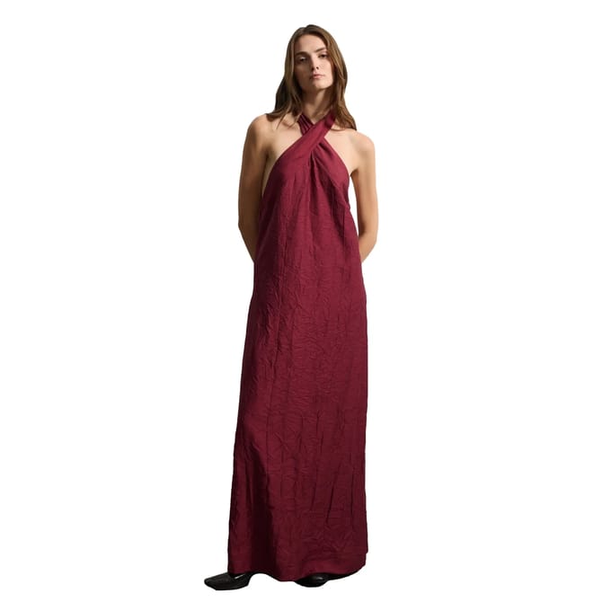 Maxi-jurk met halternek dames Stefanel