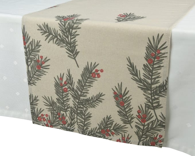Decoris - Tafelloper Kerst – Set van 3 - 140 × 32 cm