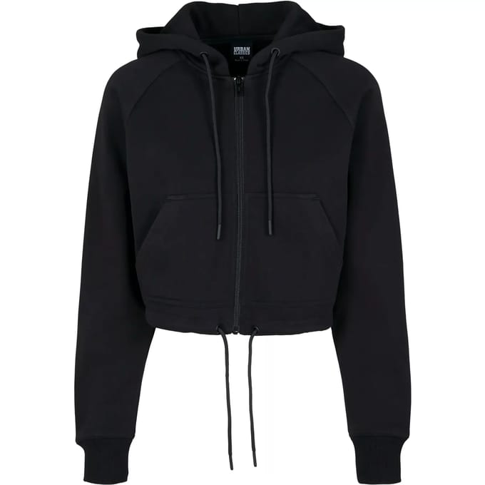Urban Classics - Oversized Short Raglan Vest met capuchon - L - Zwart