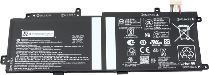 HP HSTNN-DE9E Batterij - 47Wh
