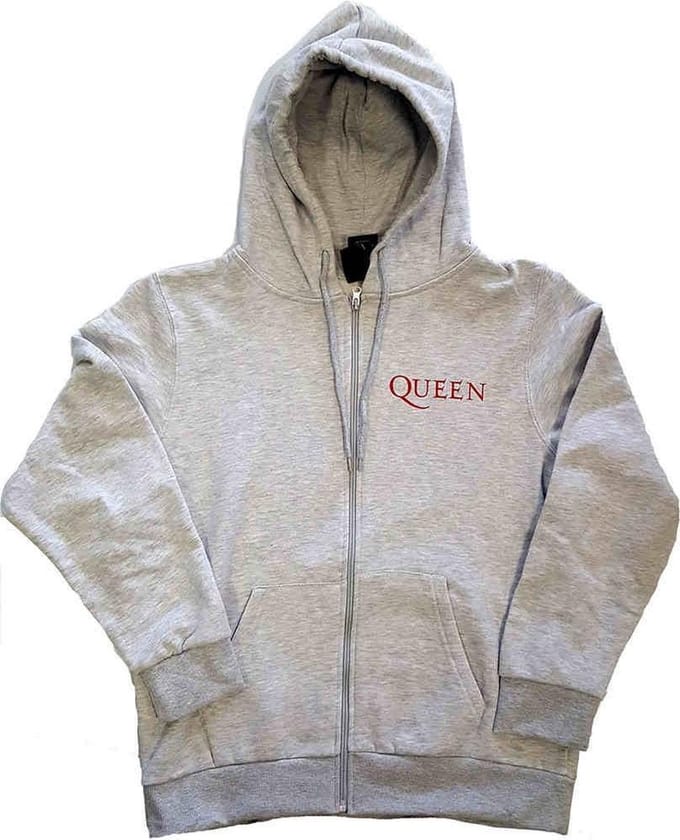 Queen - Classic Crest Vest met capuchon - L - Grijs