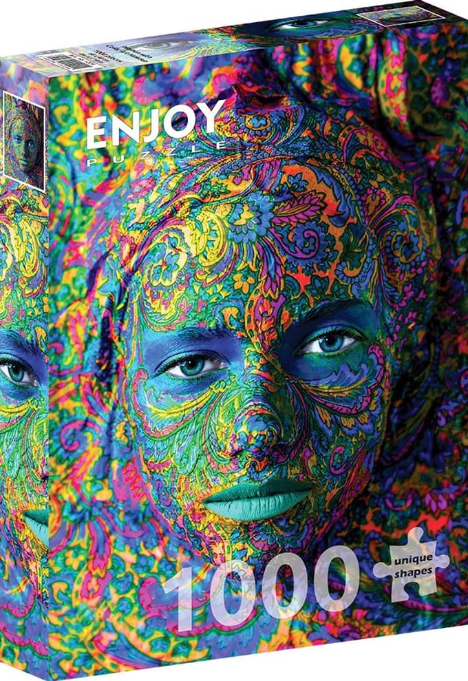 Enjoy Puzzle legpuzzel vrouw kunst make-up 1000 stukjes karton.