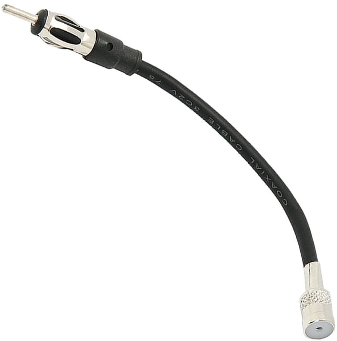 BLOW Autoantenne Adapter - DIN (m) naar ISO (v) - Rechte Stekker - 26 cm - Zwart