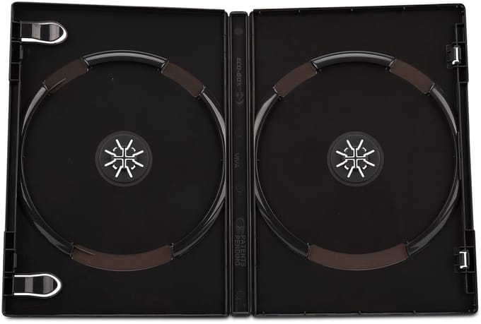 10 Black Double DVD Cases - 14mm Thickness - High Quality - DragonTrading®