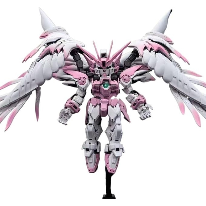Nieuw MGSD Wing Zero Ew Sneeuwwit Kersbloesem Roze Voorgelakt Versie Assemblage Modelbouwkit Actiefiguren Plastic Speelgoed Cadeaus roze
