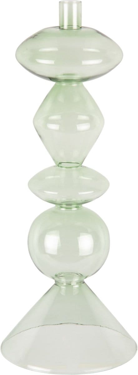 Present Time Kandelaar Totem - Groen - 16x16x41cm - Retro