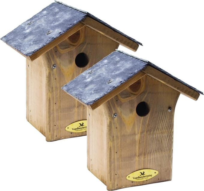 Wildbird Nestkast Mees Leien Dak 28mm - Broeden - 2 x  stuks