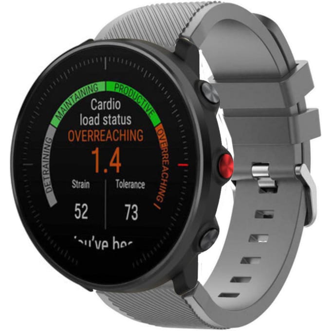 Polar Vantage M twill siliconen band (grijs)