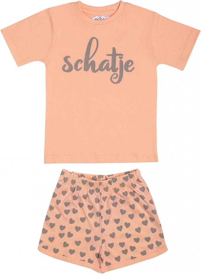 Fun2wear - Schatje Shortama - Peach Skin - maat 92